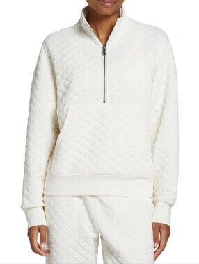 DSG Women's Oat Milk Quilted 1/2 Zip Pullover Size L